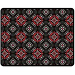 Abstract Black And Red Pattern Double Sided Fleece Blanket (Medium)  58.8 x47.4  Blanket Front