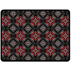 Abstract Black And Red Pattern Double Sided Fleece Blanket (large)  by Amaryn4rt