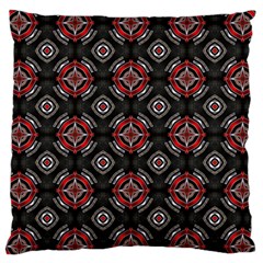 Abstract Black And Red Pattern Large Flano Cushion Case (one Side)