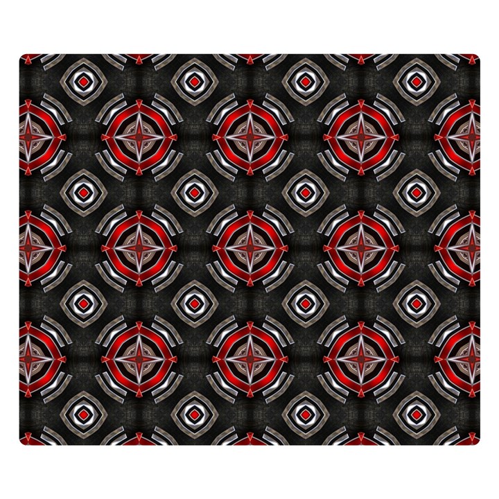 Abstract Black And Red Pattern Double Sided Flano Blanket (Small) 