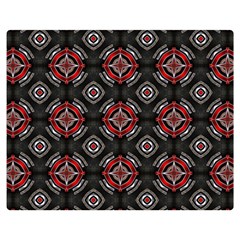 Abstract Black And Red Pattern Double Sided Flano Blanket (medium)  by Amaryn4rt