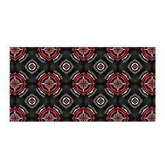 Abstract Black And Red Pattern Satin Wrap