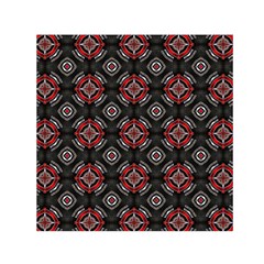 Abstract Black And Red Pattern Small Satin Scarf (square)