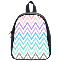 Colorful Wavy Lines School Bags (small)  by Brittlevirginclothing