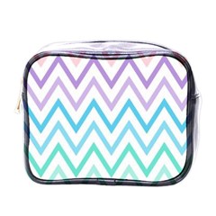 Colorful Wavy Lines Mini Toiletries Bags by Brittlevirginclothing