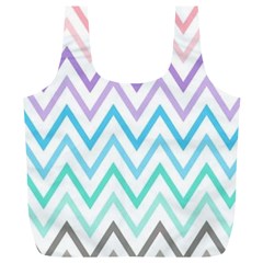 Colorful Wavy Lines Full Print Recycle Bags (l)  by Brittlevirginclothing