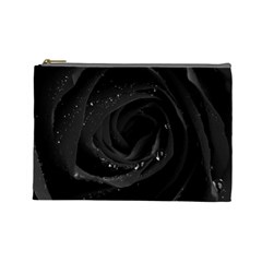 Black Rose Cosmetic Bag (large)  by Brittlevirginclothing