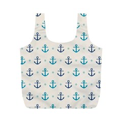 Sailor Anchor Full Print Recycle Bags (m)  by Brittlevirginclothing