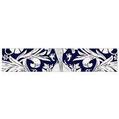 Deep blue flower Flano Scarf (Small)