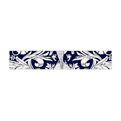 Deep blue flower Flano Scarf (Mini)