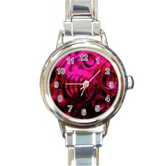 Abstract Bubble Background Round Italian Charm Watch by Amaryn4rt