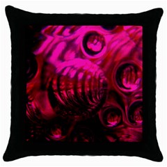 Abstract Bubble Background Throw Pillow Case (black)