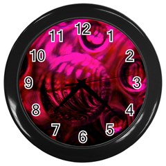 Abstract Bubble Background Wall Clocks (black)