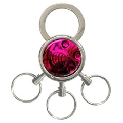 Abstract Bubble Background 3-ring Key Chains