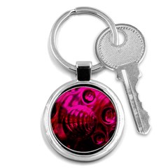 Abstract Bubble Background Key Chains (round) 