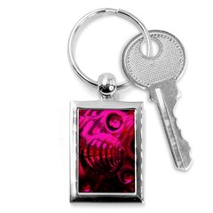 Abstract Bubble Background Key Chains (rectangle) 