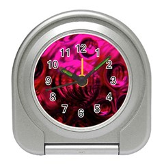 Abstract Bubble Background Travel Alarm Clocks