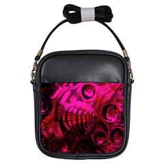 Abstract Bubble Background Girls Sling Bags