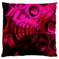 Abstract Bubble Background Large Flano Cushion Case (one Side)