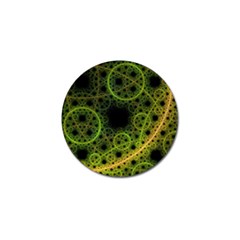 Abstract Circles Yellow Black Golf Ball Marker (4 Pack)