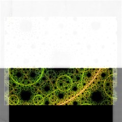 Abstract Circles Yellow Black Rectangular Jigsaw Puzzl