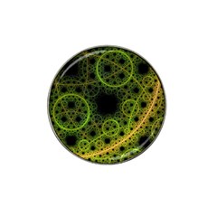 Abstract Circles Yellow Black Hat Clip Ball Marker (10 Pack)