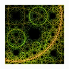 Abstract Circles Yellow Black Medium Glasses Cloth