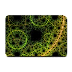 Abstract Circles Yellow Black Small Doormat 