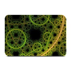 Abstract Circles Yellow Black Plate Mats