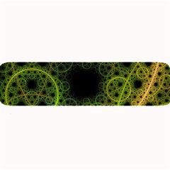 Abstract Circles Yellow Black Large Bar Mats