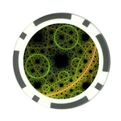 Abstract Circles Yellow Black Poker Chip Card Guard