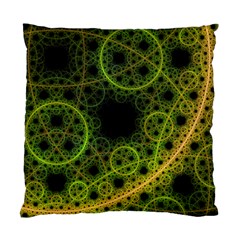 Abstract Circles Yellow Black Standard Cushion Case (one Side)