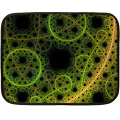 Abstract Circles Yellow Black Fleece Blanket (mini)