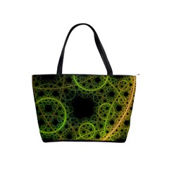 Abstract Circles Yellow Black Shoulder Handbags by Amaryn4rt