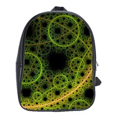 Abstract Circles Yellow Black School Bags(large) 