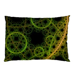 Abstract Circles Yellow Black Pillow Case (two Sides) by Amaryn4rt