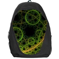 Abstract Circles Yellow Black Backpack Bag