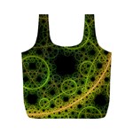 Abstract Circles Yellow Black Full Print Recycle Bags (M)  Front