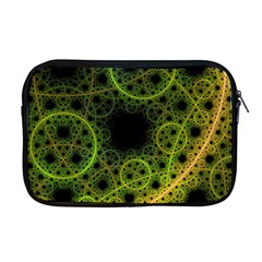 Abstract Circles Yellow Black Apple Macbook Pro 17  Zipper Case