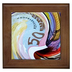 Abstract Currency Background Framed Tiles