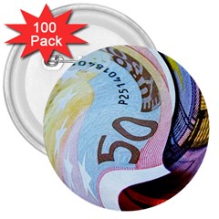 Abstract Currency Background 3  Buttons (100 Pack)  by Amaryn4rt