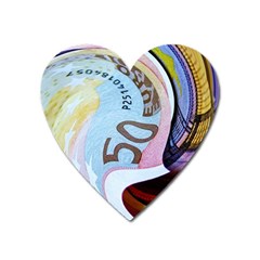 Abstract Currency Background Heart Magnet