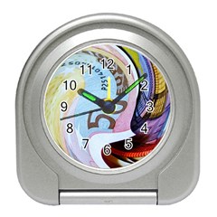 Abstract Currency Background Travel Alarm Clocks by Amaryn4rt