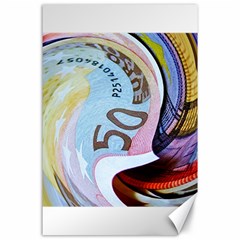 Abstract Currency Background Canvas 24  X 36 