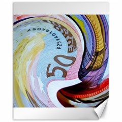 Abstract Currency Background Canvas 11  X 14  