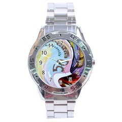 Abstract Currency Background Stainless Steel Analogue Watch by Amaryn4rt