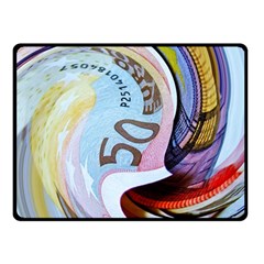 Abstract Currency Background Double Sided Fleece Blanket (small) 