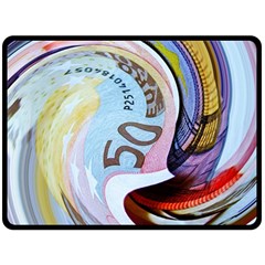 Abstract Currency Background Double Sided Fleece Blanket (large) 