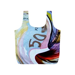 Abstract Currency Background Full Print Recycle Bags (s) 