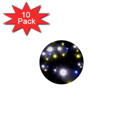 Abstract Dark Spheres Psy Trance 1  Mini Buttons (10 Pack)  by Amaryn4rt